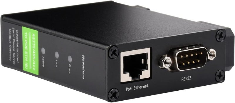 Waveshare RS232/485/422 to RJ45 Ethernet Module, TCP/IP to Serial, with POE Function, Bi-Directional Transparent Transmission, Suitable for Data Acquisition, Intelligent Instrument Monitoring, etc - Image 1